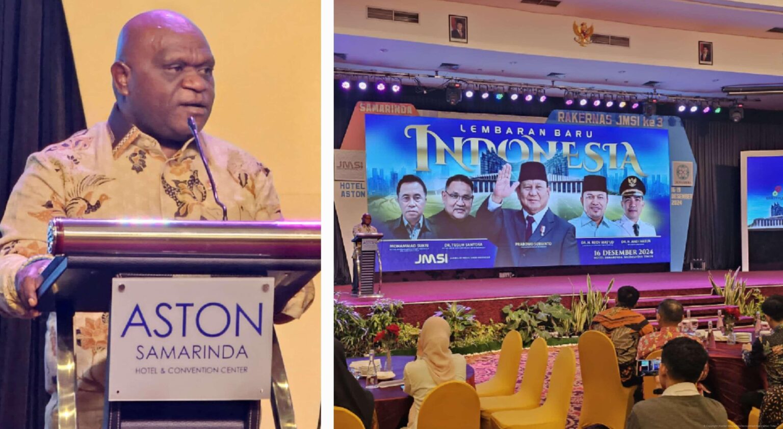 Menteri HAM Natalius Pigai Tegaskan Komitmen Kebebasan Pers dalam Rakernas JMSI Ke-3 Tahun 2024